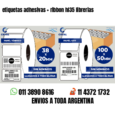 etiquetas adhesivas   ribbon hl35 librerias