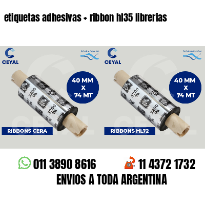 etiquetas adhesivas   ribbon hl35 librerias
