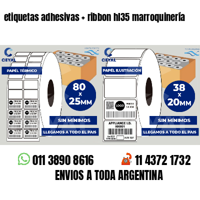 etiquetas adhesivas   ribbon hl35 marroquinería