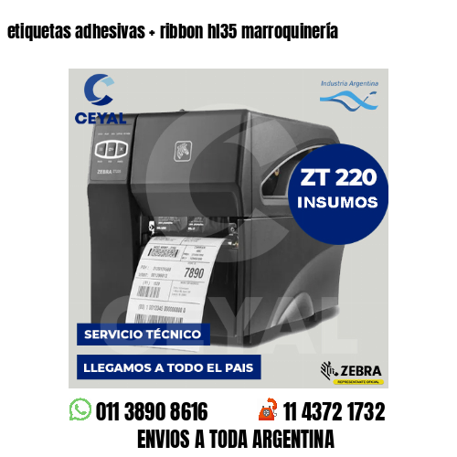 etiquetas adhesivas   ribbon hl35 marroquinería