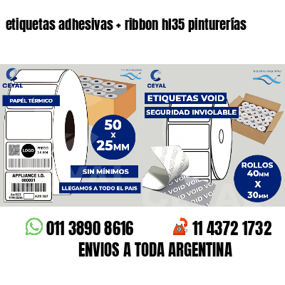 etiquetas adhesivas   ribbon hl35 pinturerías