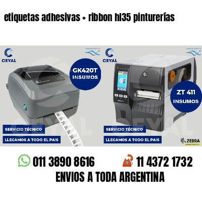 etiquetas adhesivas   ribbon hl35 pinturerías