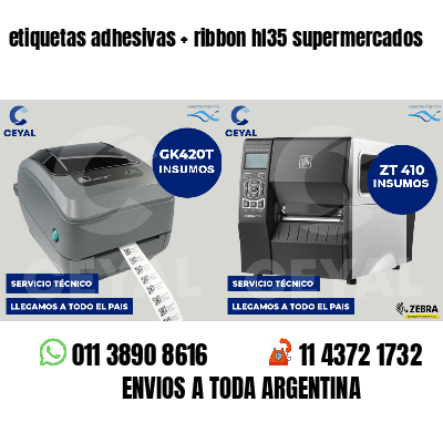 etiquetas adhesivas   ribbon hl35 supermercados