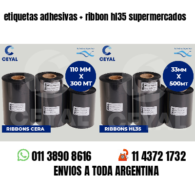 etiquetas adhesivas   ribbon hl35 supermercados