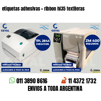 etiquetas adhesivas   ribbon hl35 textileras