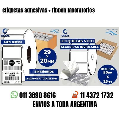 etiquetas adhesivas   ribbon laboratorios