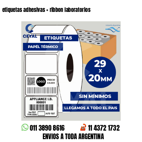 etiquetas adhesivas   ribbon laboratorios