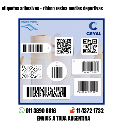 etiquetas adhesivas   ribbon resina medias deportivas
