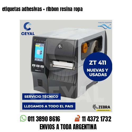 etiquetas adhesivas   ribbon resina ropa