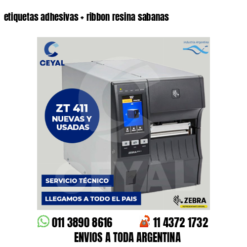 etiquetas adhesivas   ribbon resina sabanas