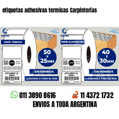 etiquetas adhesivas termicas Carpinterías