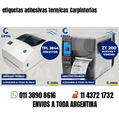 etiquetas adhesivas termicas Carpinterías