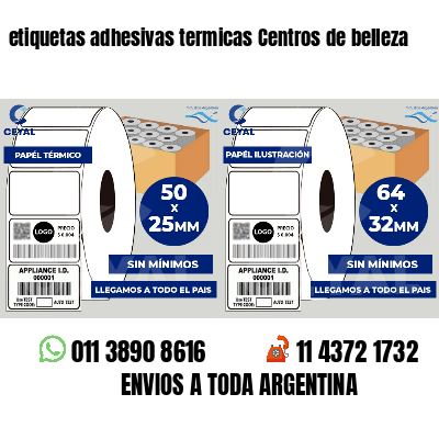 etiquetas adhesivas termicas Centros de belleza