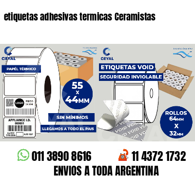 etiquetas adhesivas termicas Ceramistas