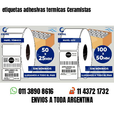 etiquetas adhesivas termicas Ceramistas