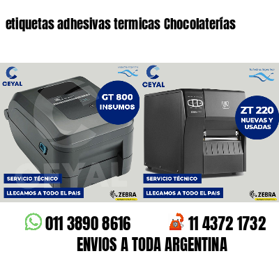etiquetas adhesivas termicas Chocolaterías