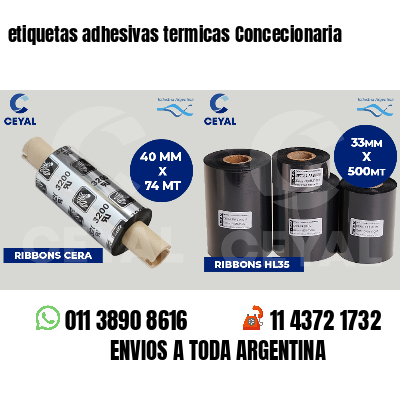 etiquetas adhesivas termicas Concecionaria
