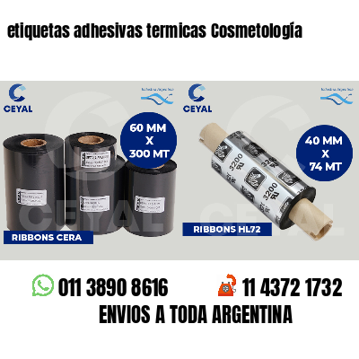 etiquetas adhesivas termicas Cosmetología