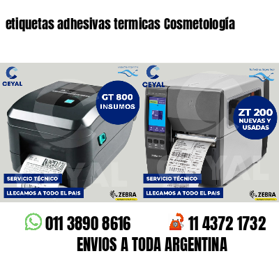 etiquetas adhesivas termicas Cosmetología