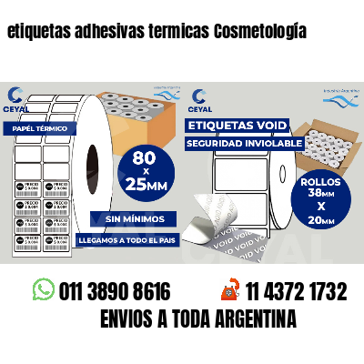 etiquetas adhesivas termicas Cosmetología