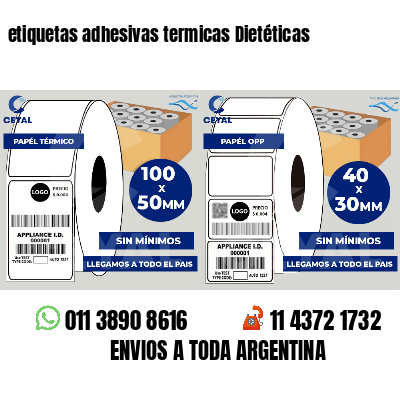 etiquetas adhesivas termicas Dietéticas