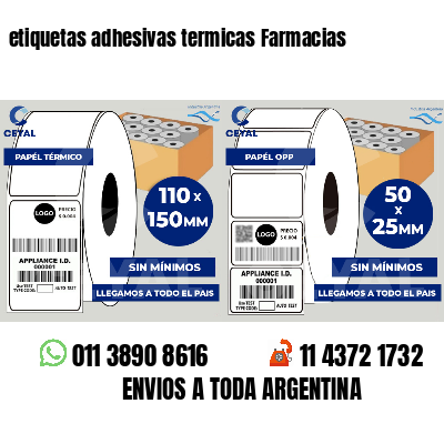 etiquetas adhesivas termicas Farmacias