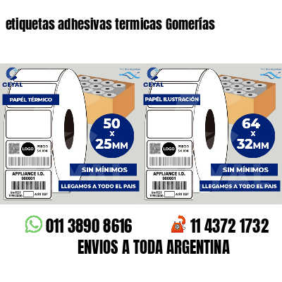 etiquetas adhesivas termicas Gomerías