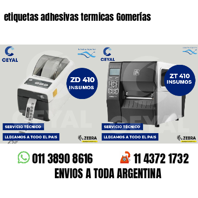 etiquetas adhesivas termicas Gomerías