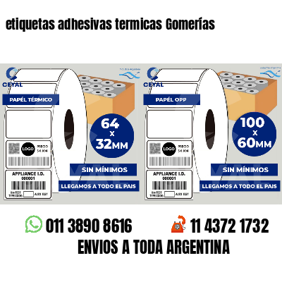 etiquetas adhesivas termicas Gomerías
