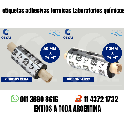 etiquetas adhesivas termicas Laboratorios químicos