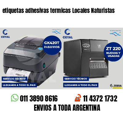 etiquetas adhesivas termicas Locales Naturistas