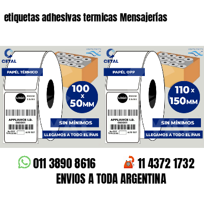 etiquetas adhesivas termicas Mensajerías