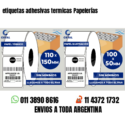 etiquetas adhesivas termicas Papelerías