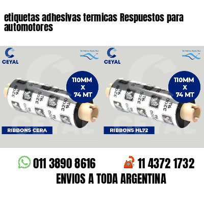 etiquetas adhesivas termicas Respuestos para automotores