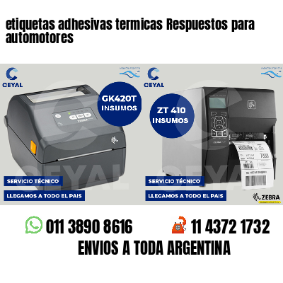 etiquetas adhesivas termicas Respuestos para automotores