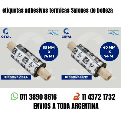 etiquetas adhesivas termicas Salones de belleza