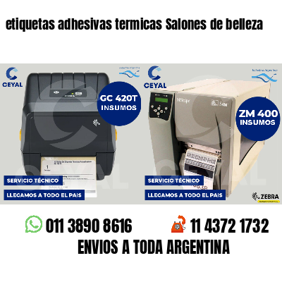 etiquetas adhesivas termicas Salones de belleza
