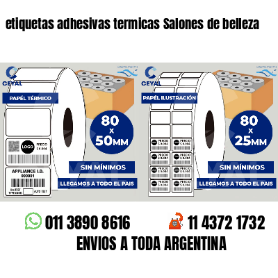 etiquetas adhesivas termicas Salones de belleza
