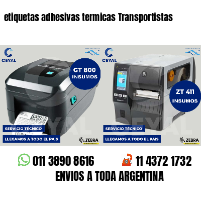 etiquetas adhesivas termicas Transportistas