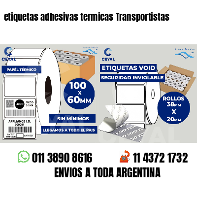 etiquetas adhesivas termicas Transportistas