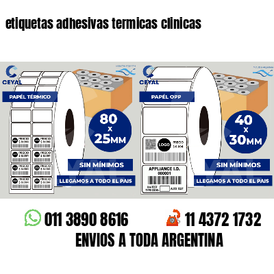 etiquetas adhesivas termicas clinicas