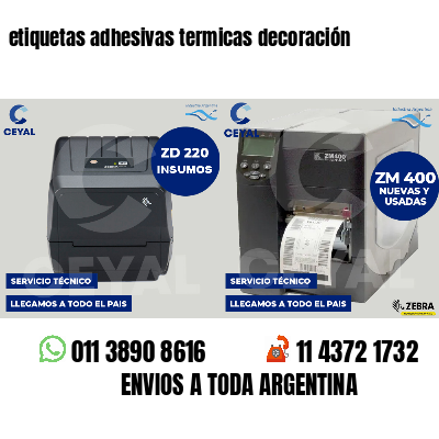 etiquetas adhesivas termicas decoración