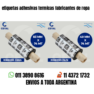 etiquetas adhesivas termicas fabricantes de ropa