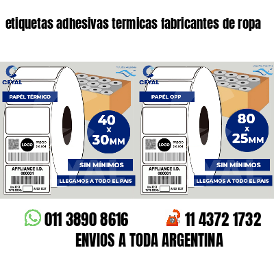 etiquetas adhesivas termicas fabricantes de ropa