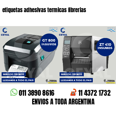 etiquetas adhesivas termicas librerias