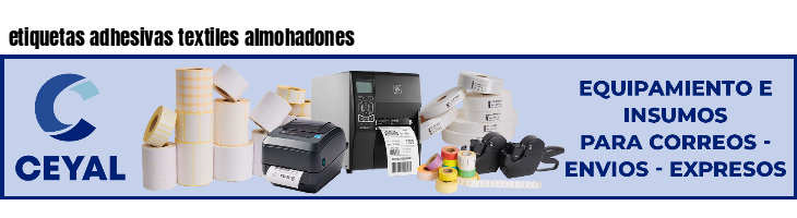 etiquetas adhesivas textiles almohadones