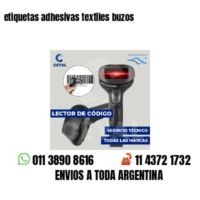etiquetas adhesivas textiles buzos