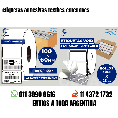 etiquetas adhesivas textiles edredones