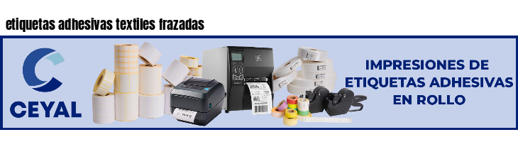 etiquetas adhesivas textiles frazadas