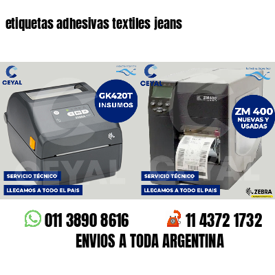 etiquetas adhesivas textiles jeans
